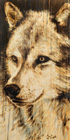 wolf carving by Jen Lipski